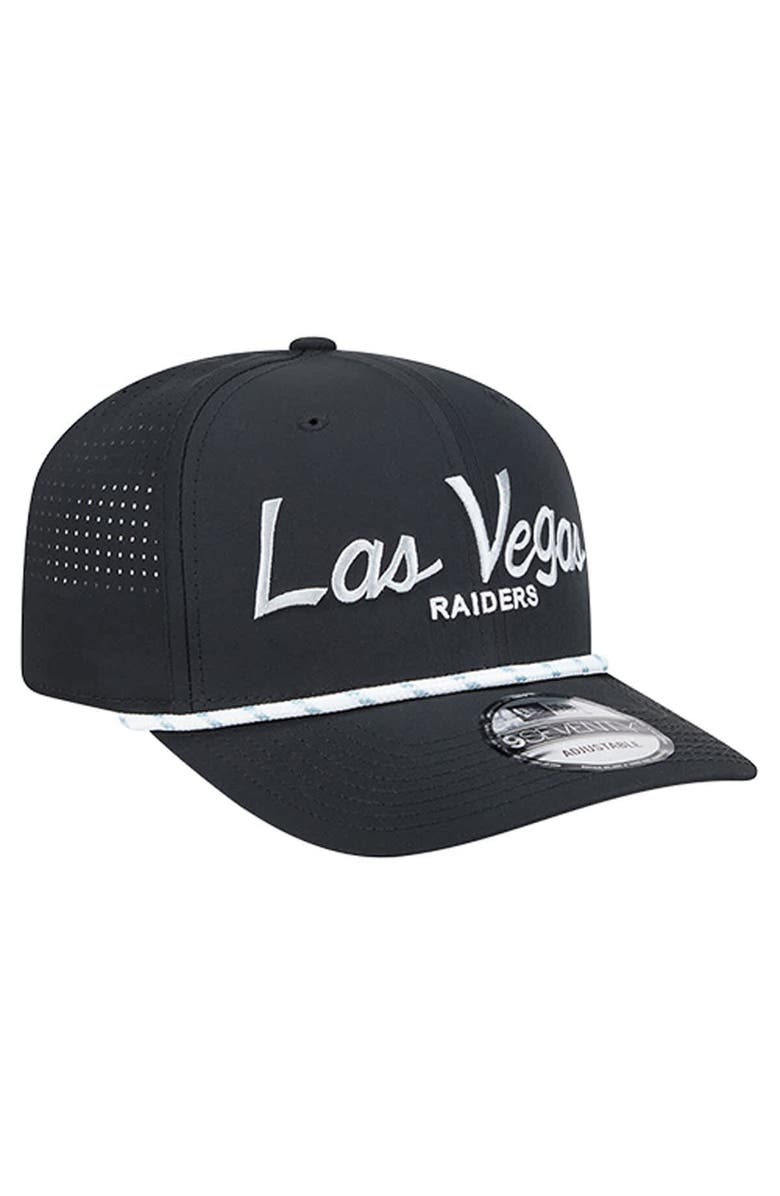 New Era Men's New Era Black Las Vegas Raiders Script 9SEVENTY Adjustable Hat, Alternate, color, Black