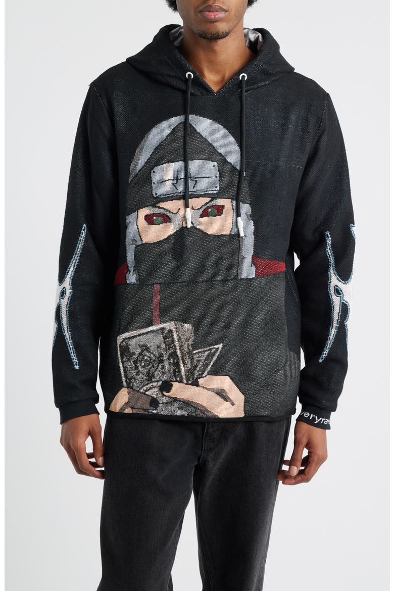 Kakuzu/Money Jacquard Hoodie, Main, color, BLACK