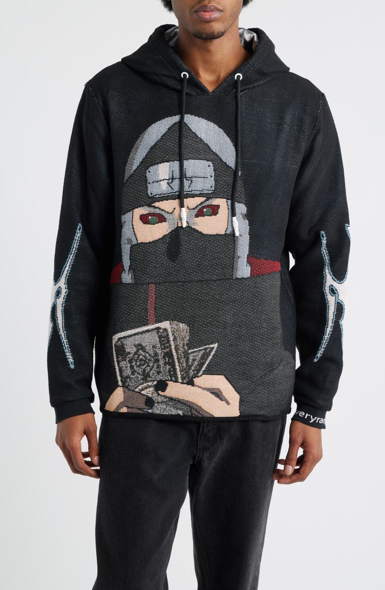 VERYRARE Kakuzu/Money Jacquard Hoodie, Main, color, Black
