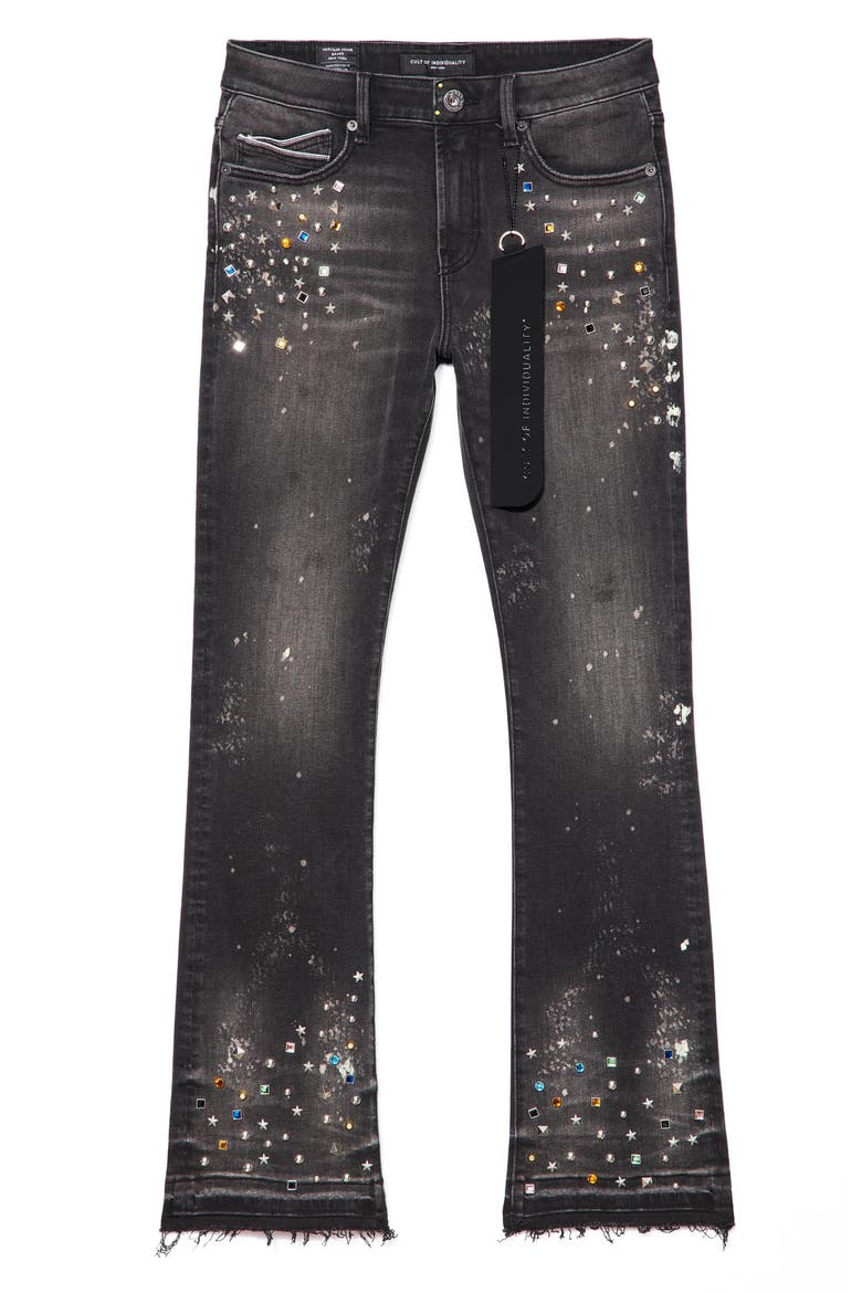 Lenny Studded Bootcut Jeans, Alternate, color, STAR