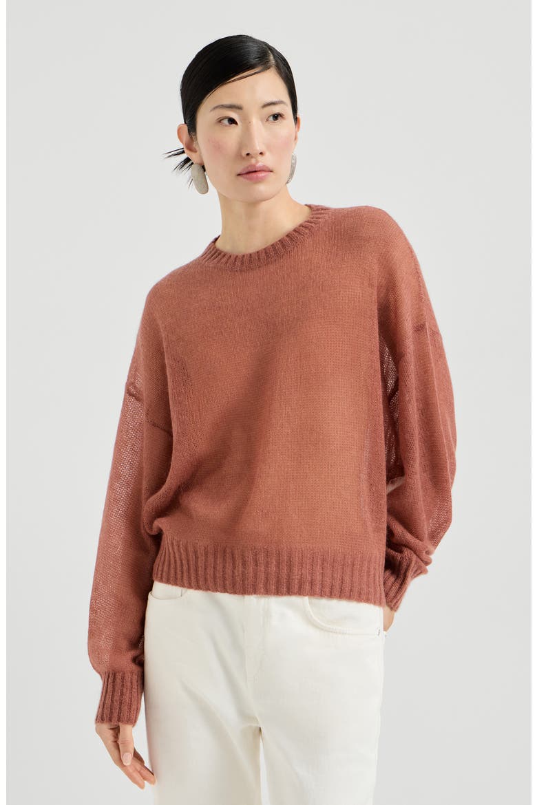 Mohair and wool sweater, Main, color, Orange