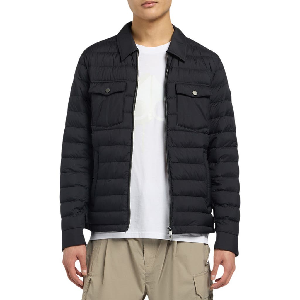 Moose Knuckles Long-sleeved Down Jacket In Black