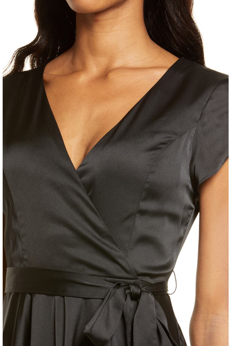Fallen for You Satin High-Low Dress, Alternate, color, BLACK