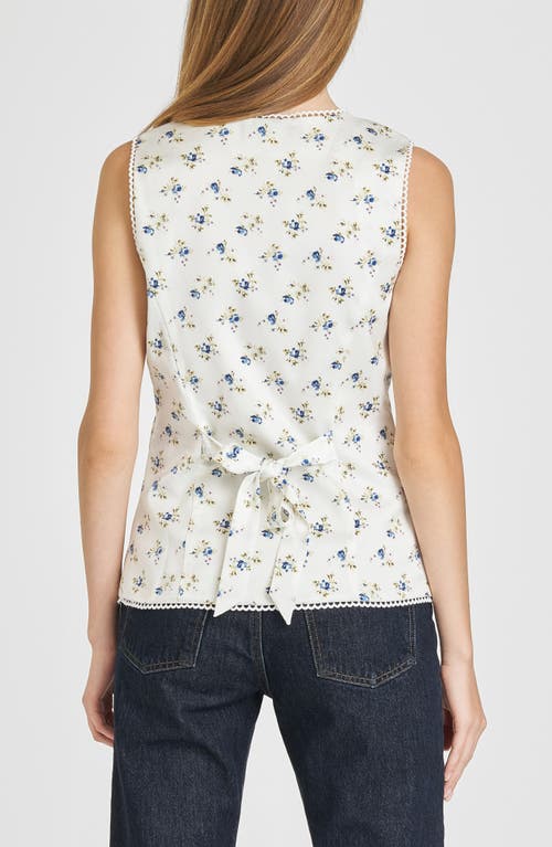 WAYF WAYF JILLIAN FLORAL SLEEVELESS BUTTON-UP TOP 