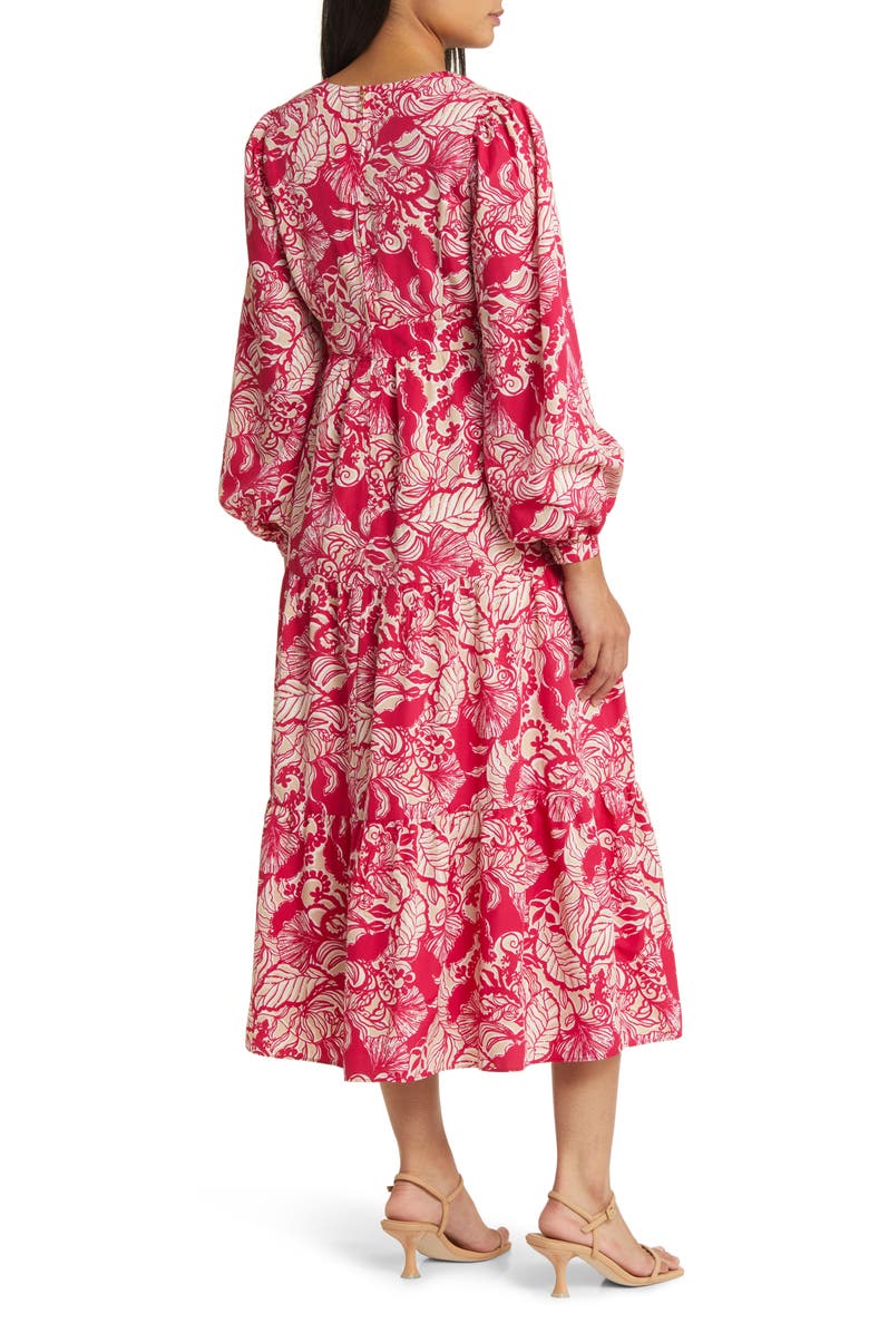 chinese dress ladies Twisted Long Sleeve Midi Dress – La Boutique Dacula main image 1