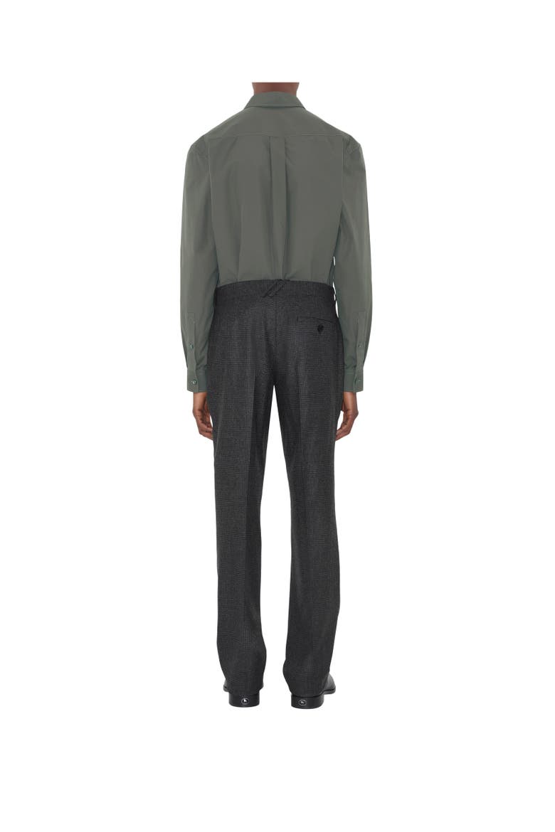 Check Wool Cashmere Tailored Trousers, Alternate, color, Loden green/highland green