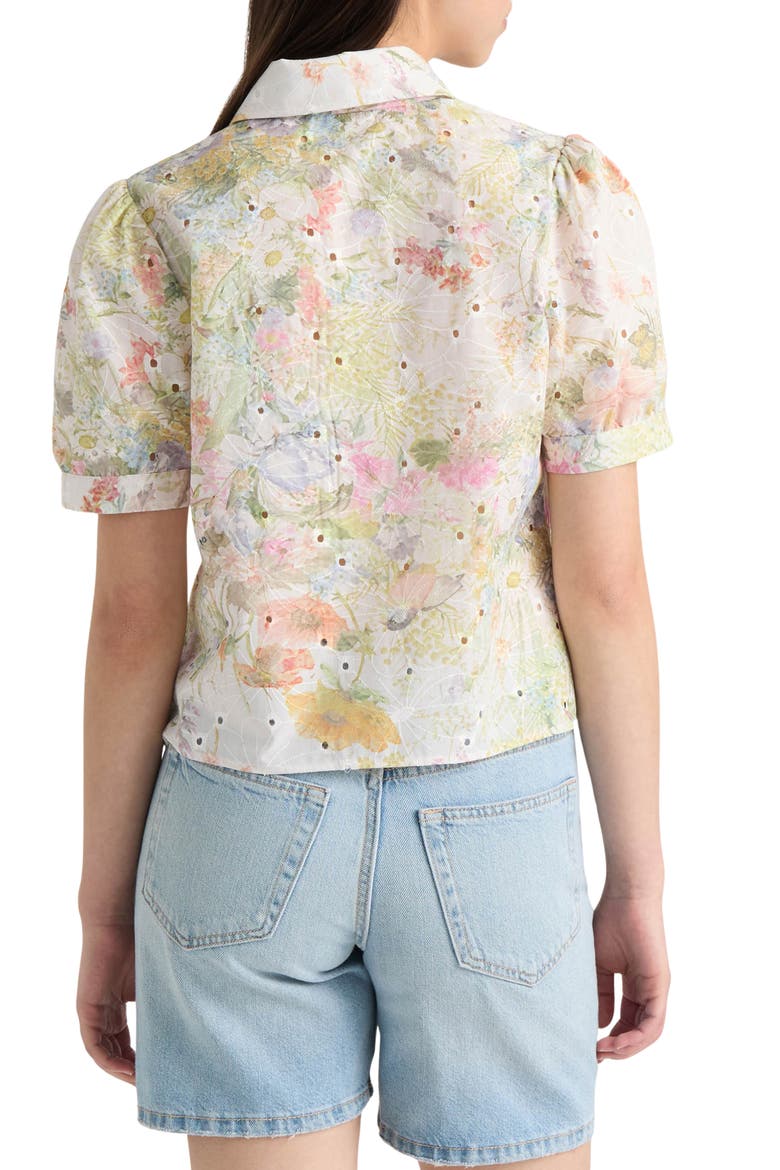 Embroidered Button-Up Shirt, Alternate, color, MULTI FLORAL