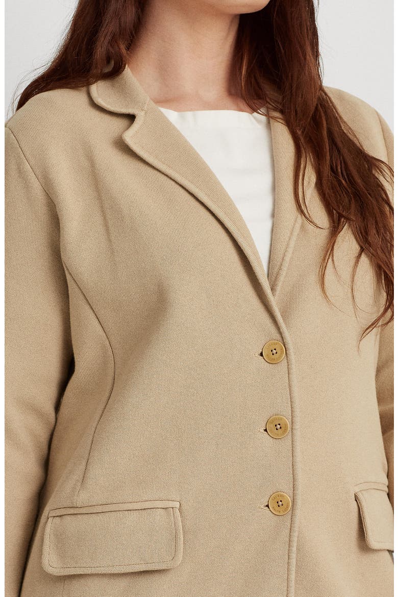 Combed Cotton Blazer, Alternate, color, BIRCH TAN