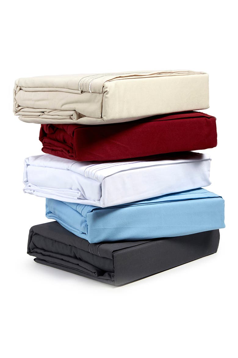 1800 Thread Count Standard Pillowcase - Set of 2, Alternate, color, WHITE