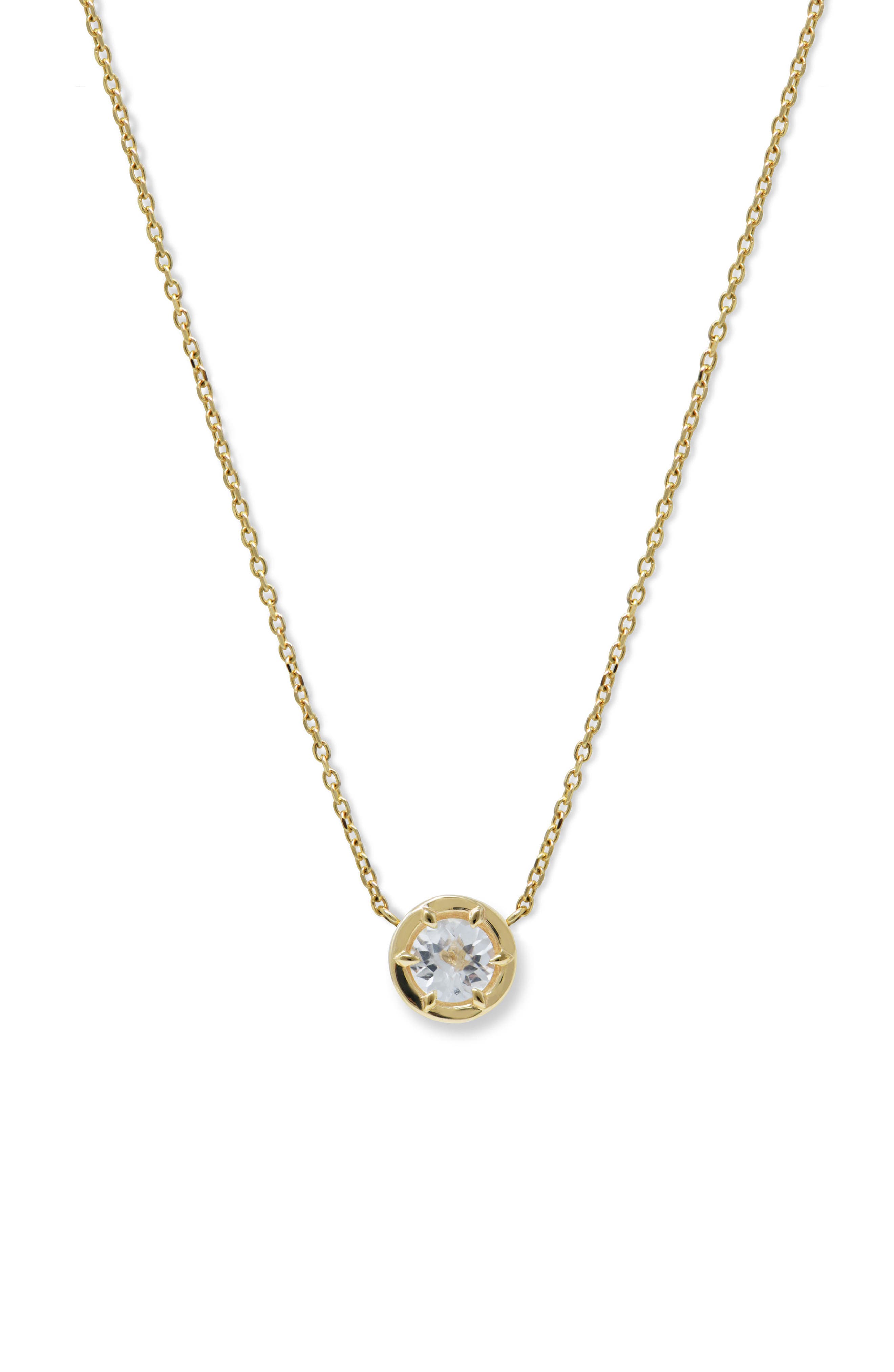 selected 14K YELLOW GOLD/ CLEAR TOPAZ