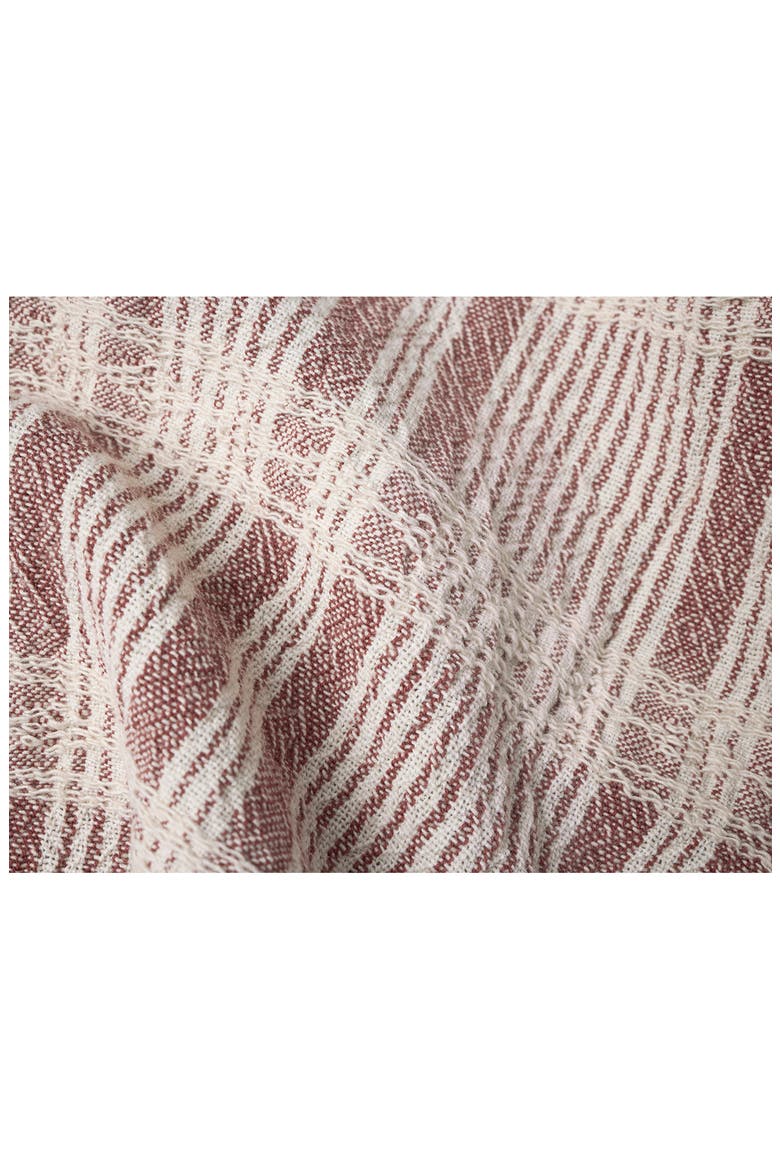 Clarendon Set of 4 Organic Cotton Kitchen Towels, Alternate, color, GARNET