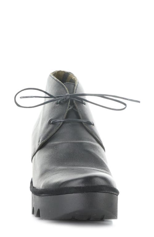 Fly London Brak Wedge Bootie In Black