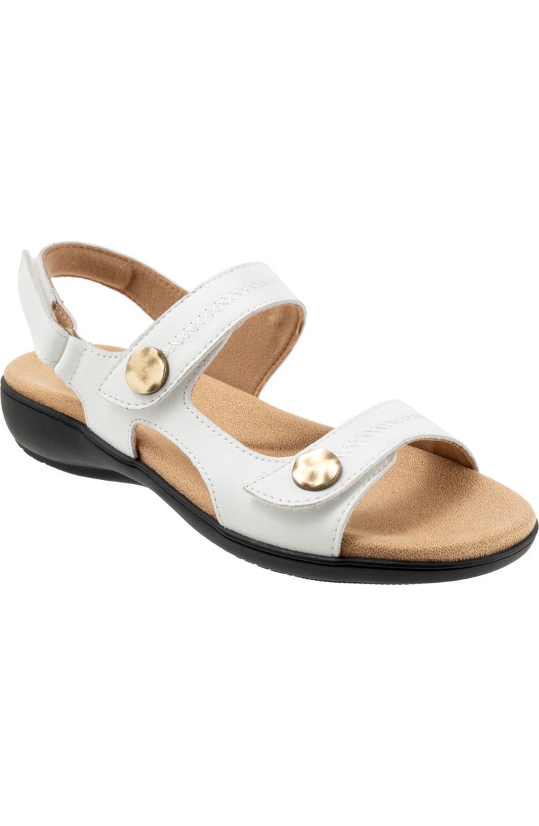 Trotters Romi Stitch Slingback Sandal, Main, color, White