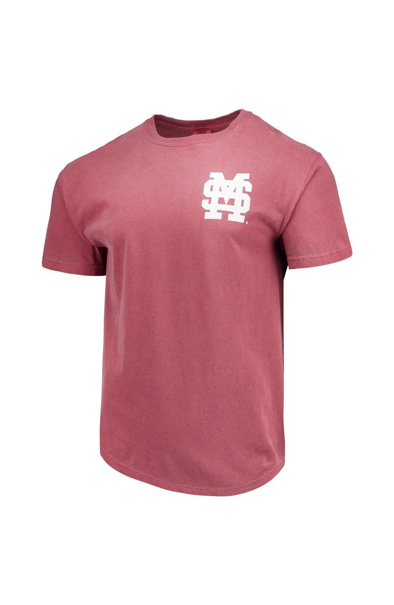 IMAGE ONE Men's Maroon Mississippi State Bulldogs Baseball Flag Comfort Colors T-Shirt, Alternate, color, Maroon