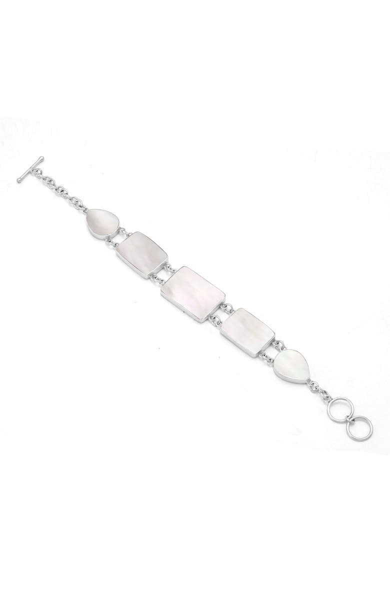 SAMUEL B. Sterling Silver Station Line Bracelet, Main, color, White