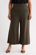 MAX STUDIO Ponte Knit Crop Wide Leg Pants