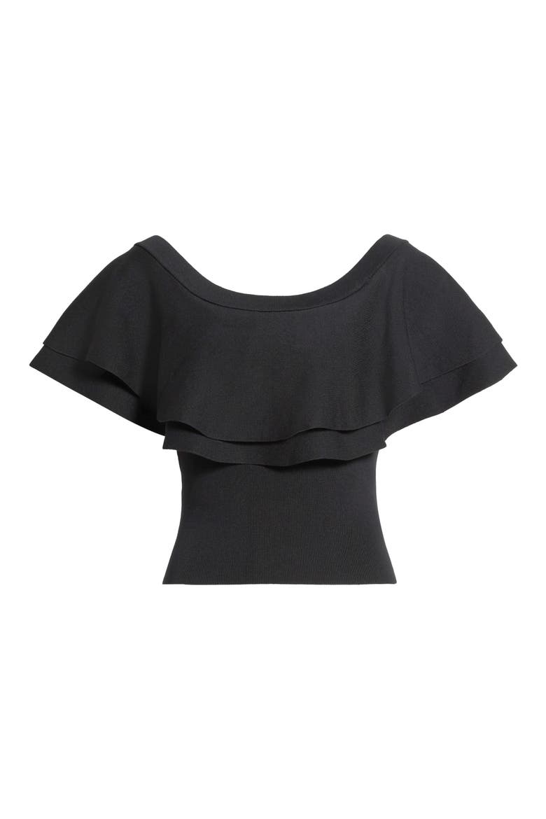 Genoa Kaila Off the Shoulder Top, Alternate, color, BLACK