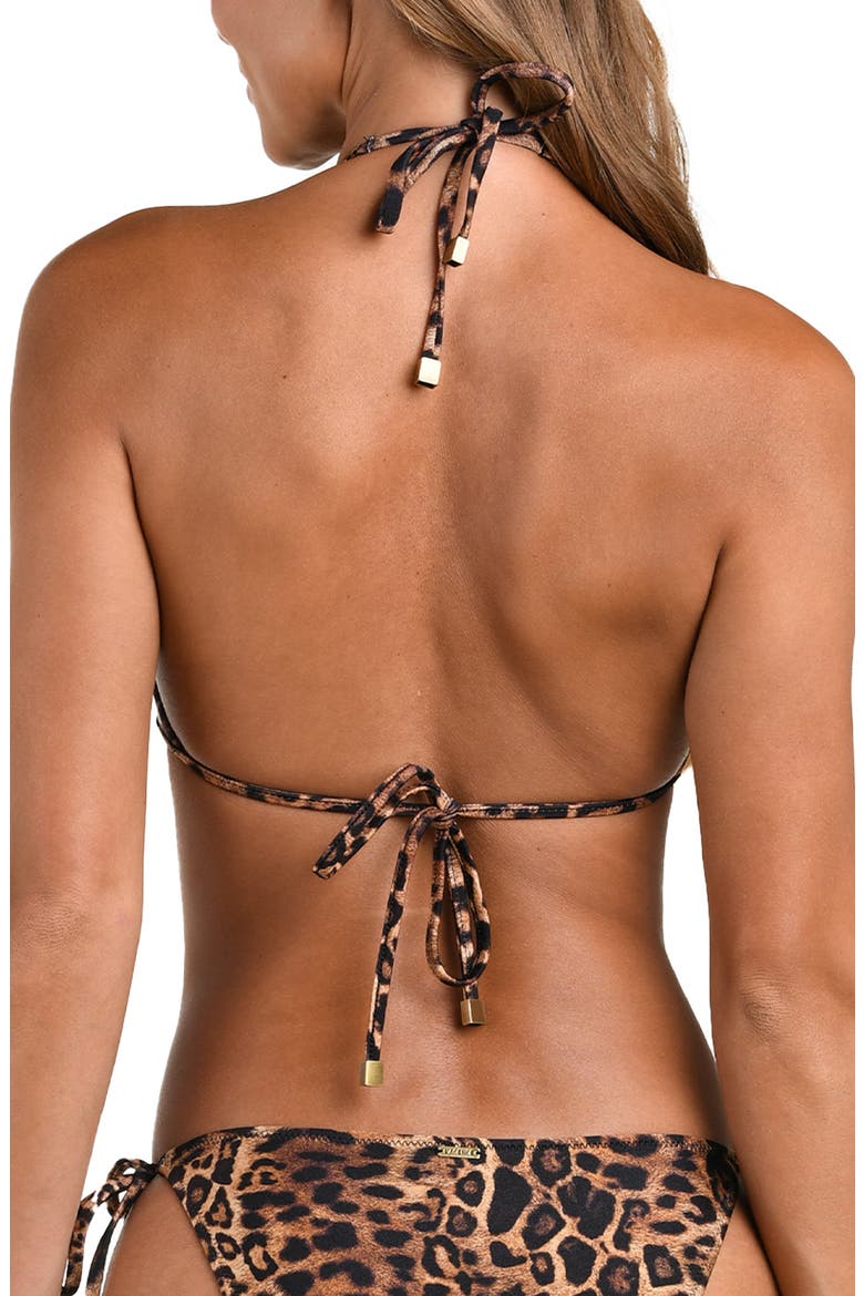 Annabelle Leopard Triangle Underwire Bikini Top, Alternate, color, NATURAL