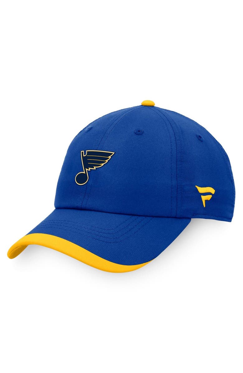 FANATICS Men's Fanatics Branded Blue St. Louis Blues Authentic Pro Rink Pinnacle Adjustable Hat, Main, color, Blue