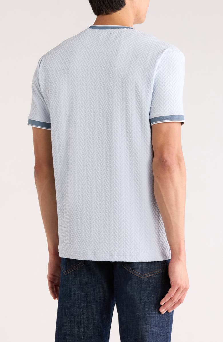 DENIM AND FLOWER Textured Crewneck T-Shirt, Alternate, color, Light Blue