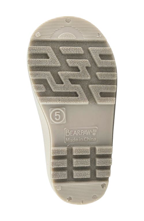 Bearpaw Kids' Shortie Rain Boot With Faux Fur Lining In White
