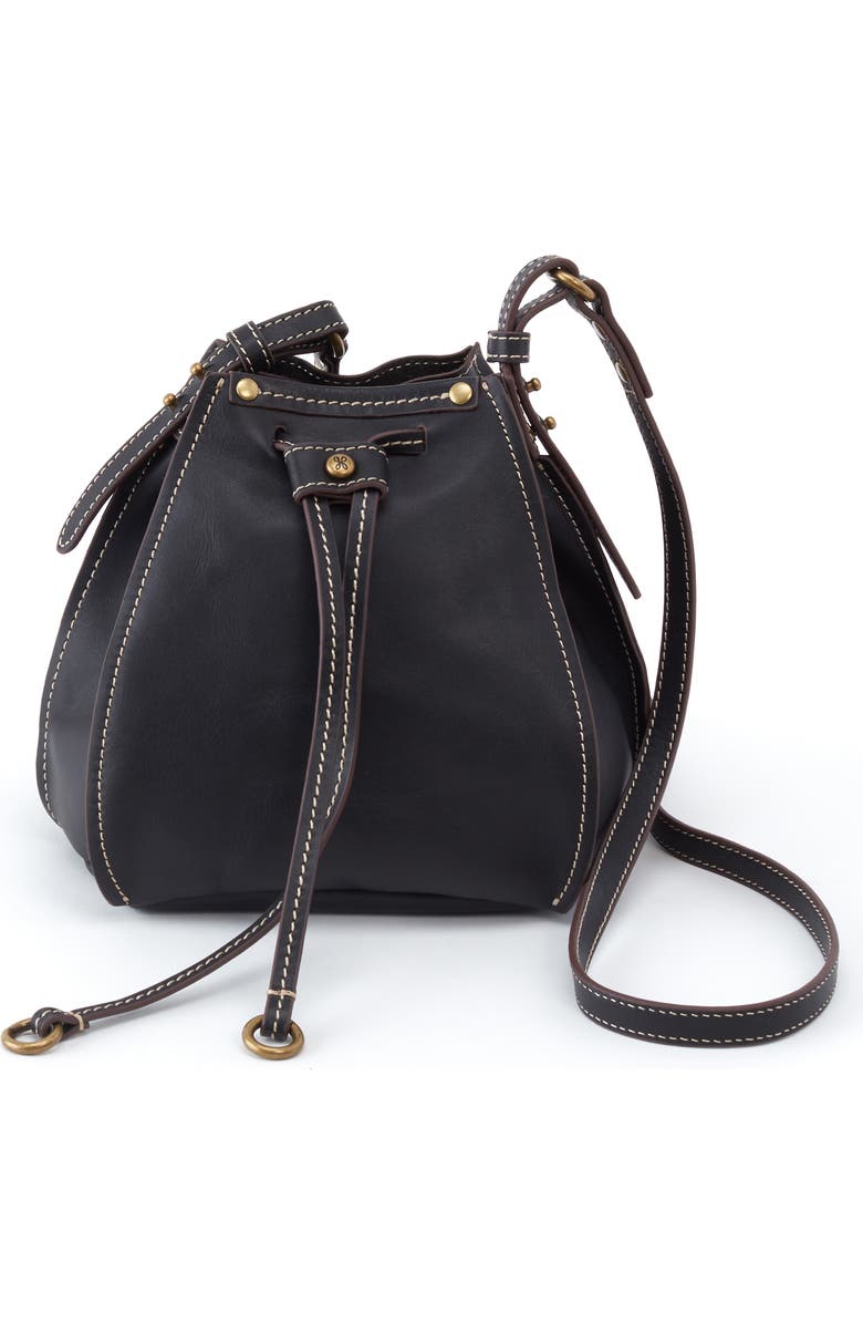 HOBO Cinder Drawstring Leather Crossbody Bag, Main, color,