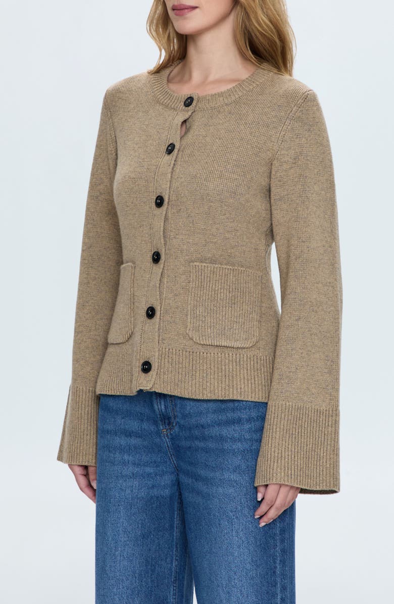 Pistola Dani Patch Pocket Cardigan, Alternate, color, Toasted Wheat