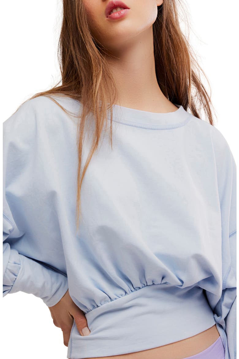 Better Together Ruched Sweatshirt, Alternate, color, STILL WATER