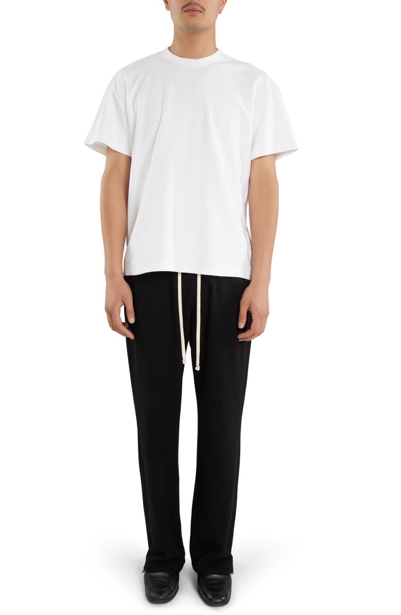 Les Tien Pique Binded Neck Tee, Alternate, color, White