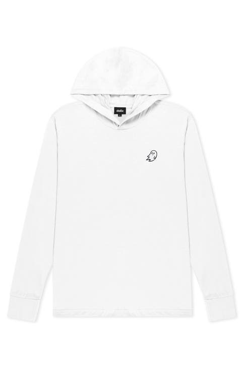 Mens Ghost Hooded Long Sleeve Jersey Tee