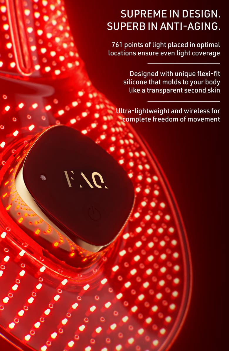 FOREO FAQ<sup>™</sup> 211 Silicone LED + Near-Infrared Neck & Décolleté Mask, Alternate, color,