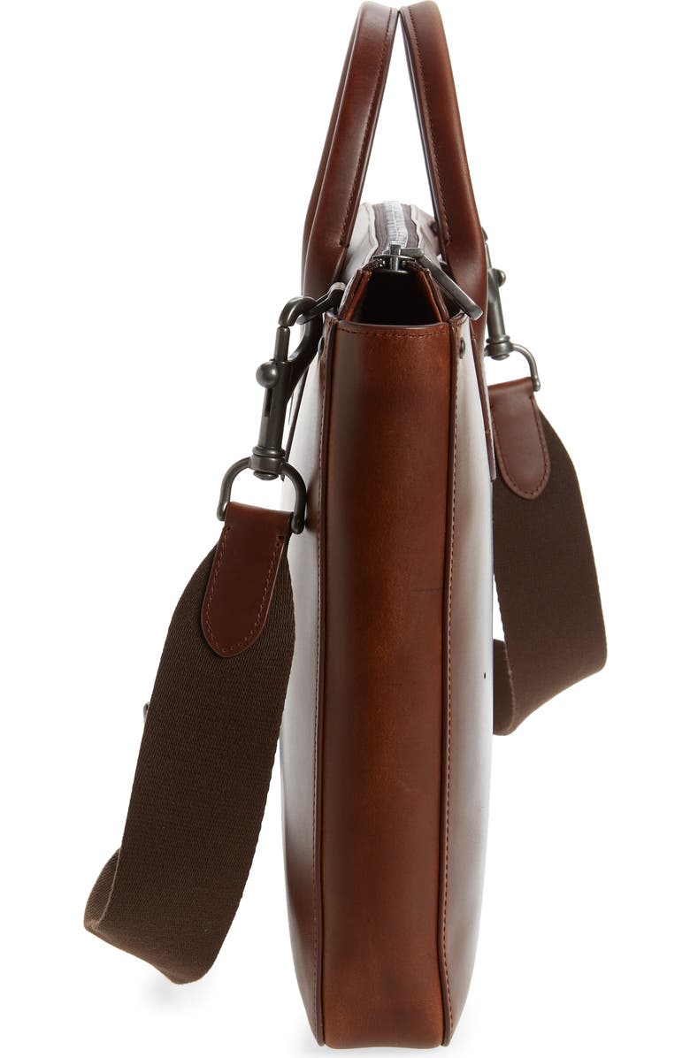 Shinola The Slim Traveler Leather Briefcase, Alternate, color,