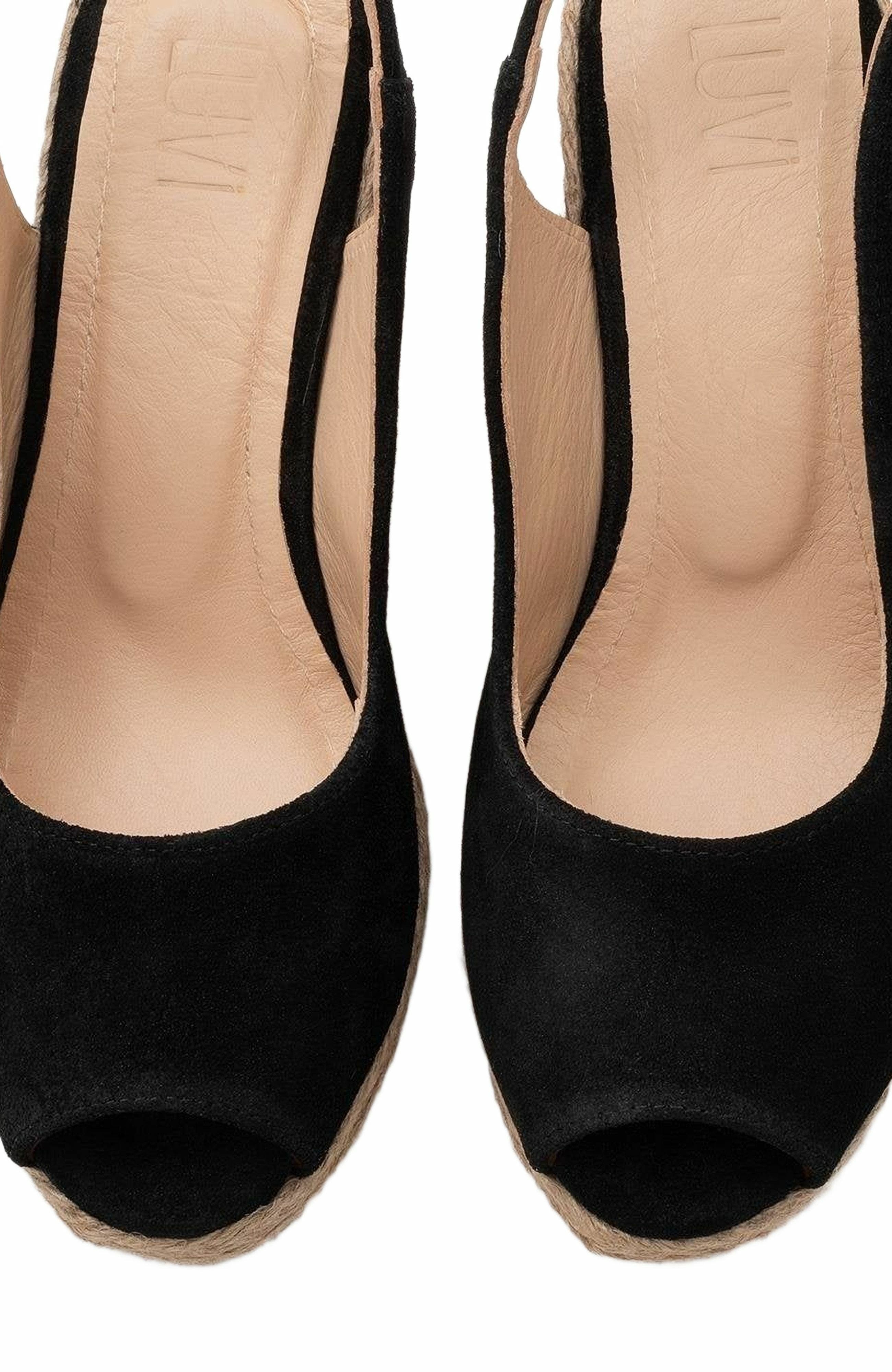 Forever & Always Shoes Ryan Leather Espadrilles, Alternate, color, Black Suede Leather