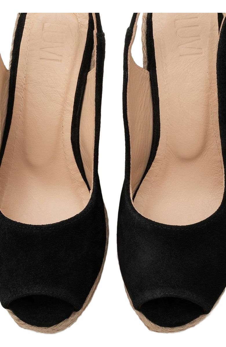 Forever & Always Shoes Ryan Leather Espadrilles, Alternate, color, Black Suede Leather