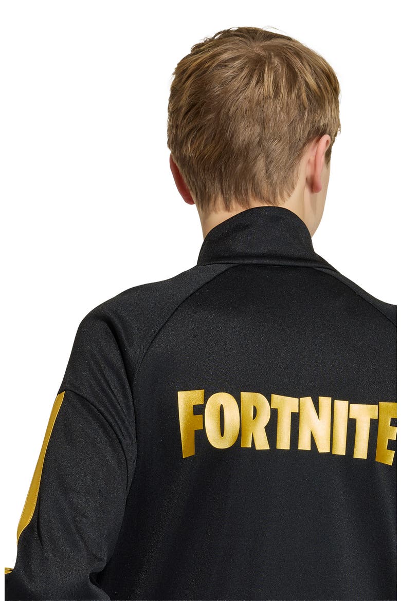 x Fortnite Kids' Track Jacket, Alternate, color, BLACK/ GOLD MET.