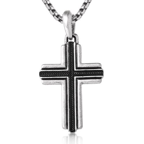 Lucky Brand Silver Cross Pendant Necklace