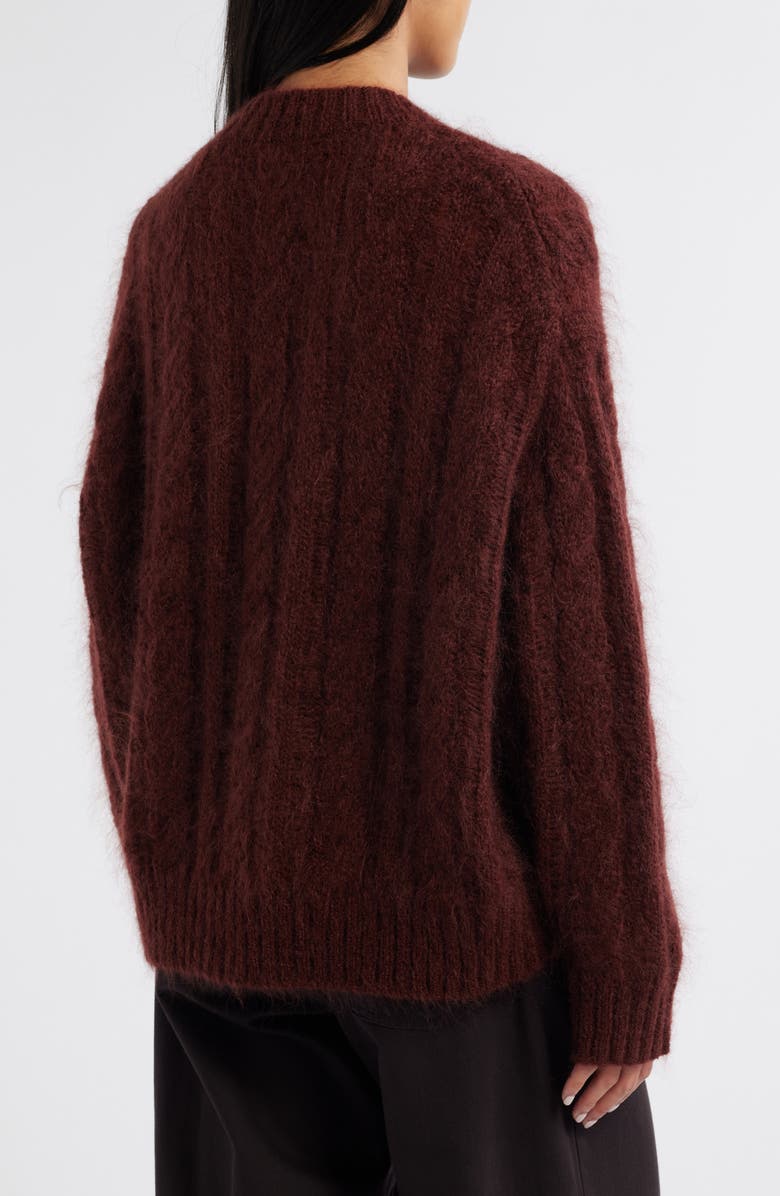 COS Cable Knit Mohair Blend Sweater, Alternate, color,