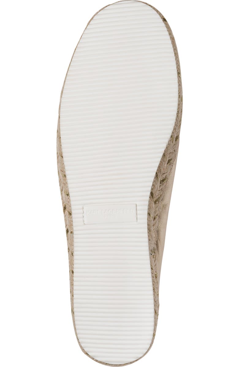 KARL LAGERFELD PARIS Michaela Macaron Espadrille Flat, Alternate, color, White Gold