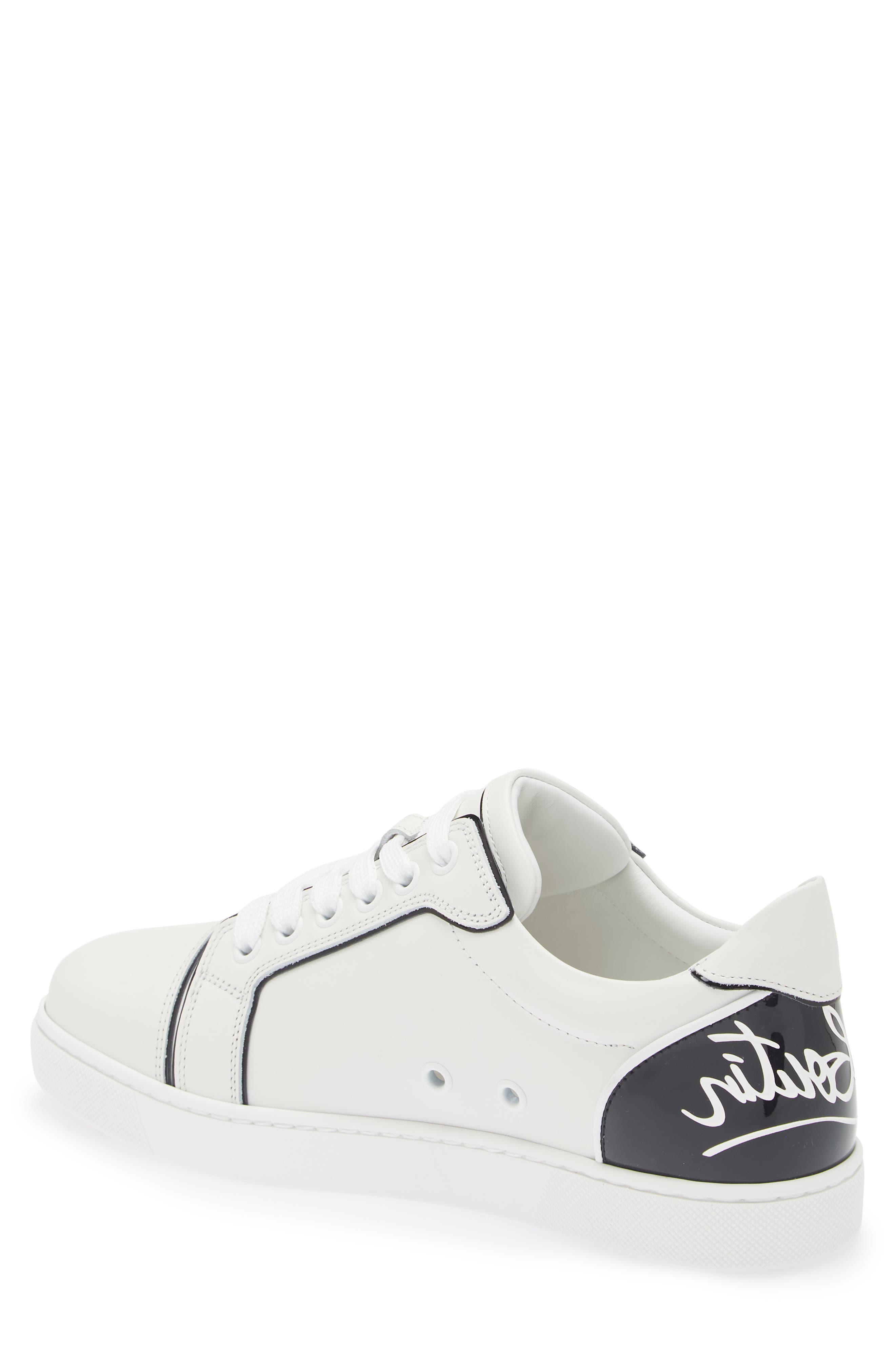 Christian Louboutin Fun Viera Low Top Sneaker, Alternate, color, Bianco/ Black
