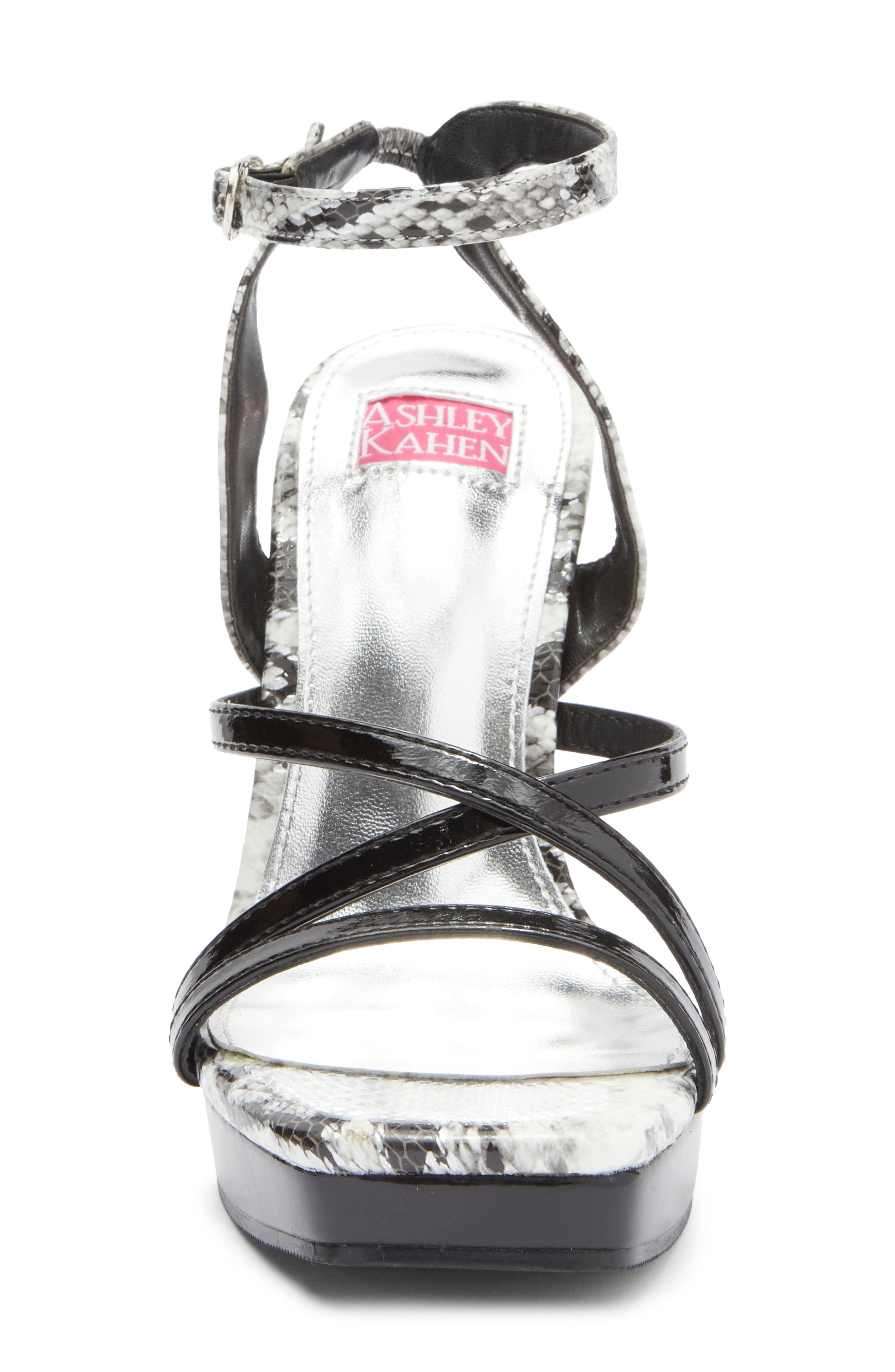 ASHLEY KAHEN Mama Mia Cutout Wedge Sandal, Alternate, color, Black Multi