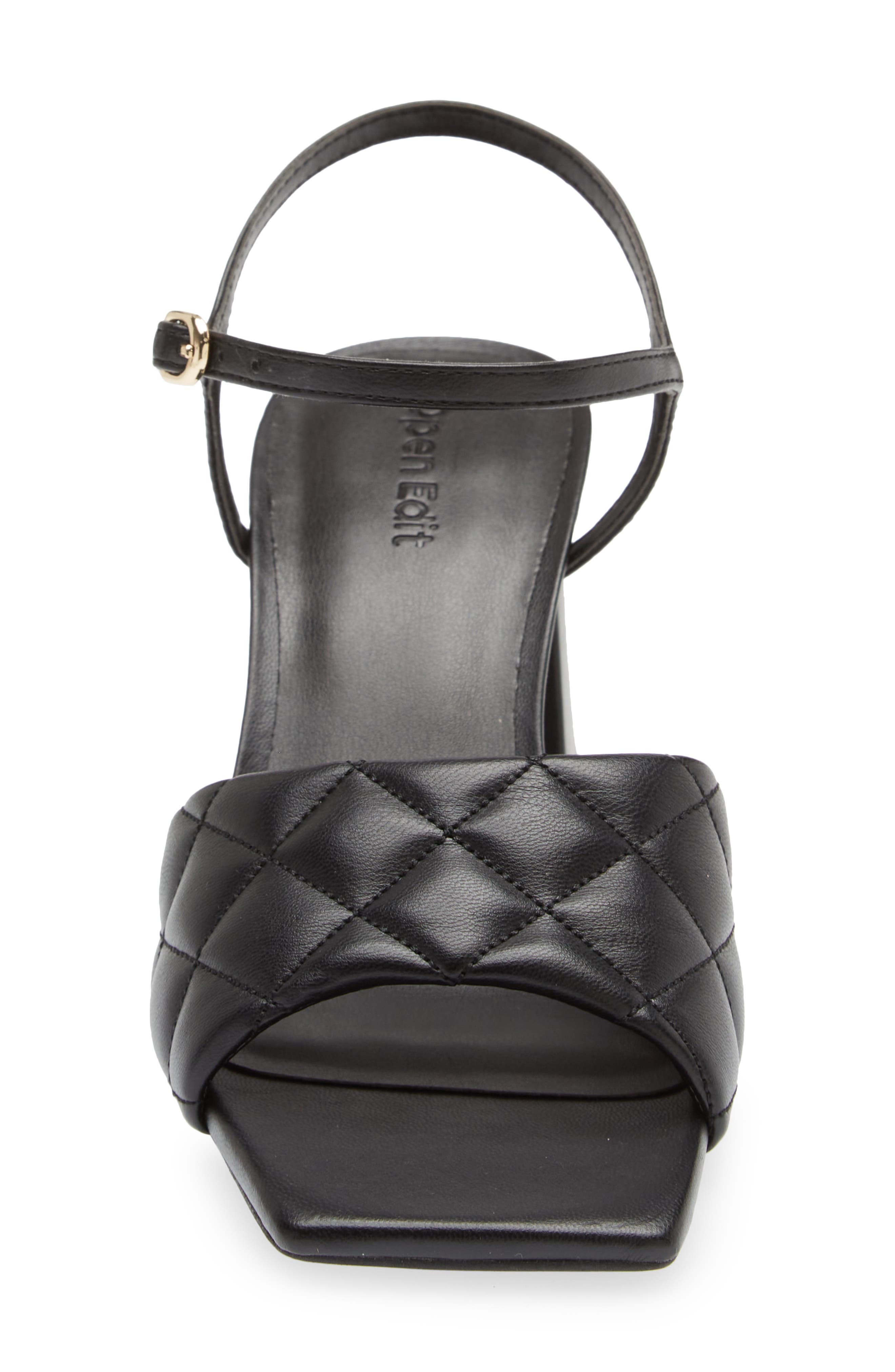 Open Edit Austyn Quilted Sandal, Alternate, color, 