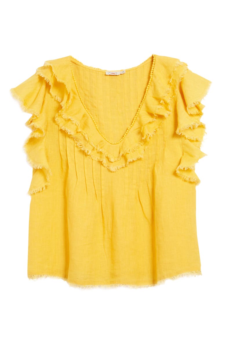 Brand Yosepha Ruffle Top, Alternate, color, MARIGOLD