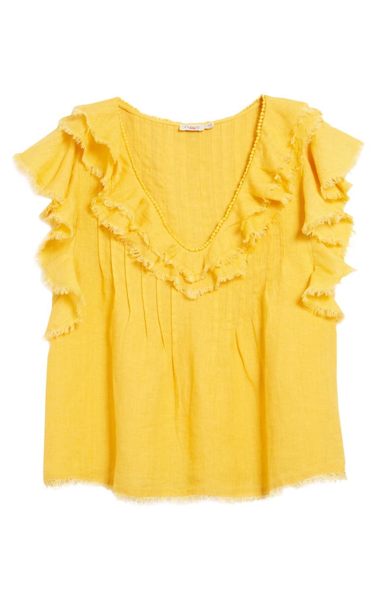 Faherty Brand Yosepha Ruffle Top, Alternate, color, 