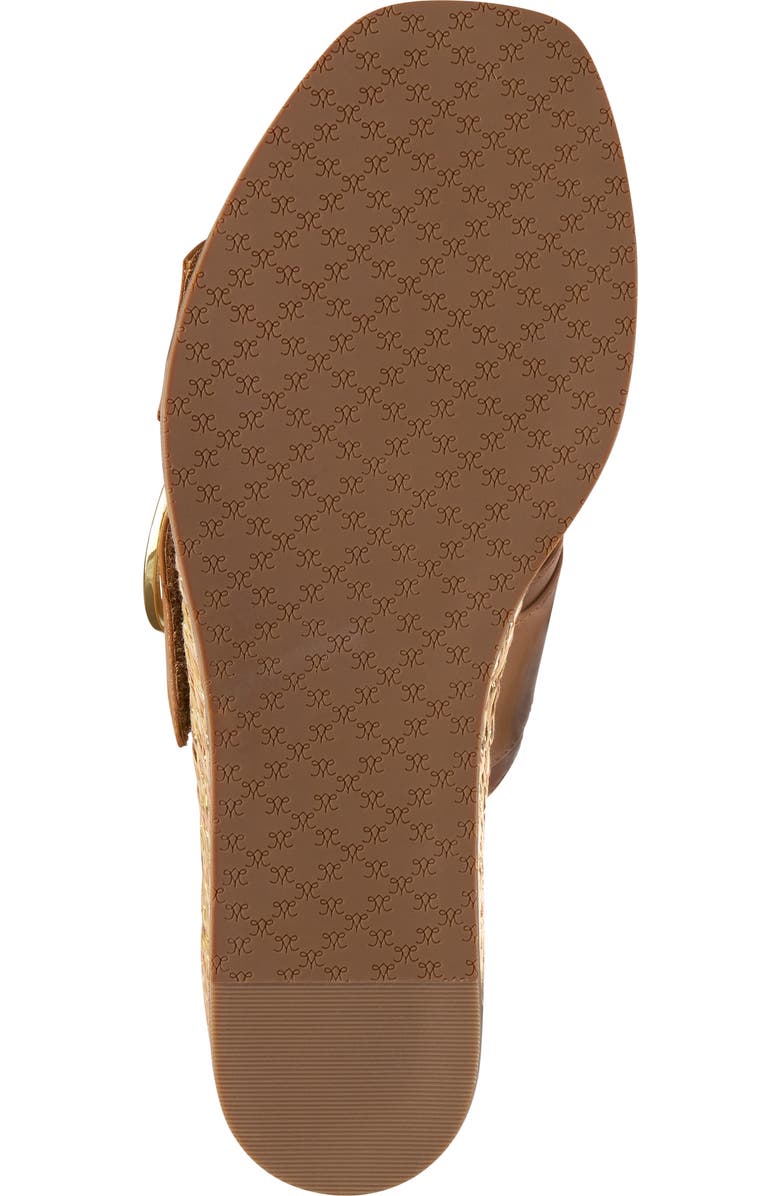 Johnston & Murphy Mallory Double Buckle Platform Wedge Sandal, Alternate, color, Cognac Nappa Leather