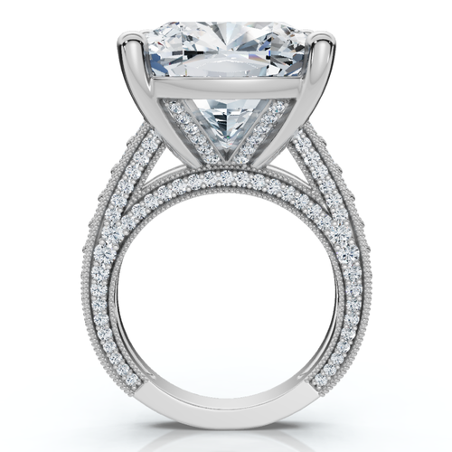 Bliss Diamond Certified 16ct Cushion Diamond Engagement Ring 14k Gold Lab Grown In 14k White Gold