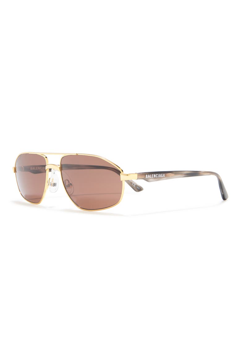 Geometric Fashion Sunglasses, Alternate, color, GOLD HAVANA BROWN/BRW