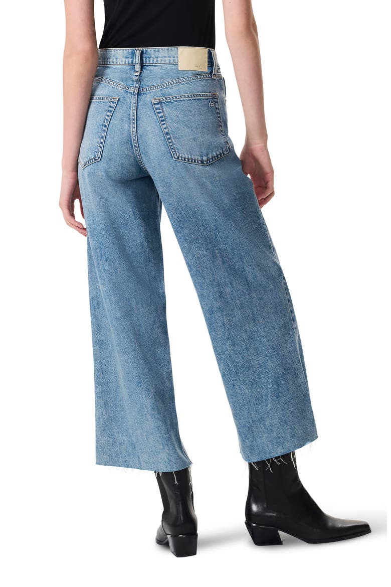 Featherweight Andi High Waist Ankle Wide Leg Jeans, Alternate, color, BEACON
