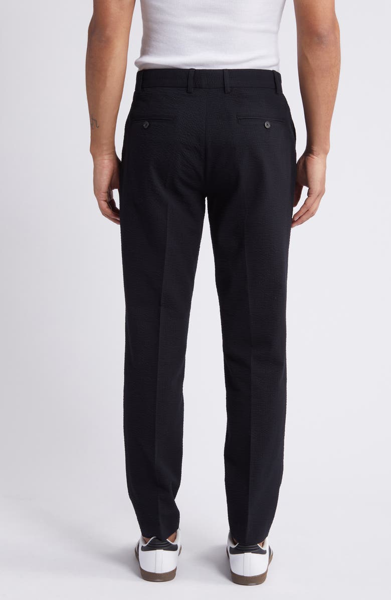 Wax London Alp Smart Seersucker Pants, Alternate, color, Black