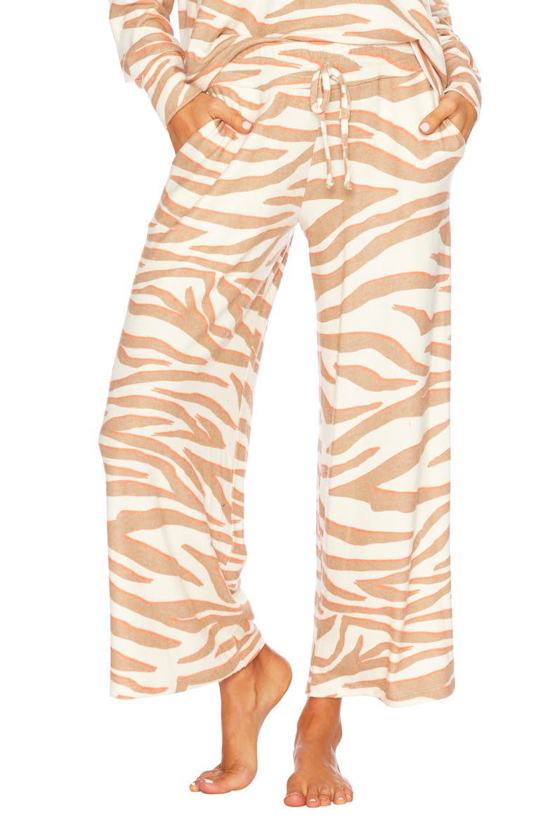 Hailey Wide Leg Pants, Main, color, CLOUD CREAM ZEBRA