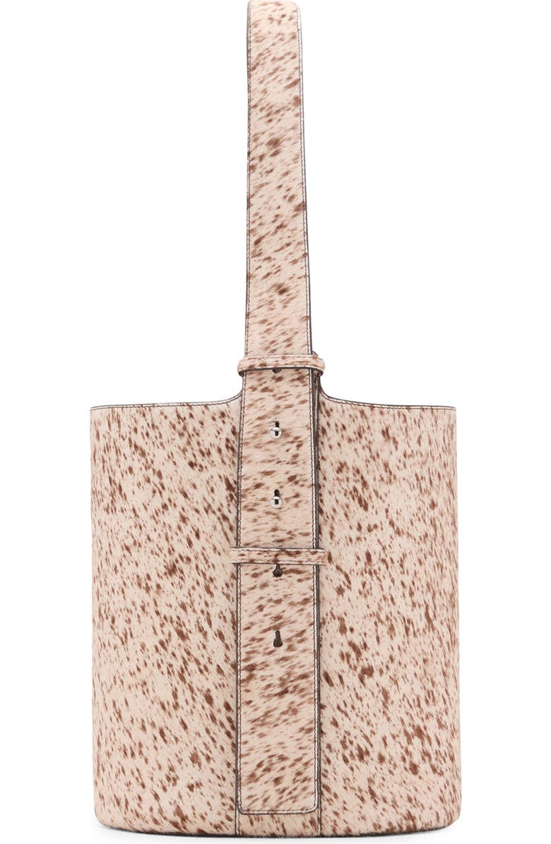 MANGO Genuine Calf Hair & Leather Bucket Bag, Alternate, color,